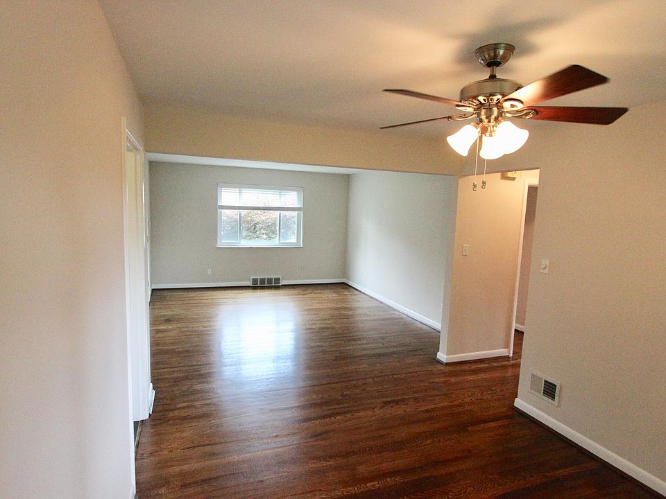 View from dining area into living room 