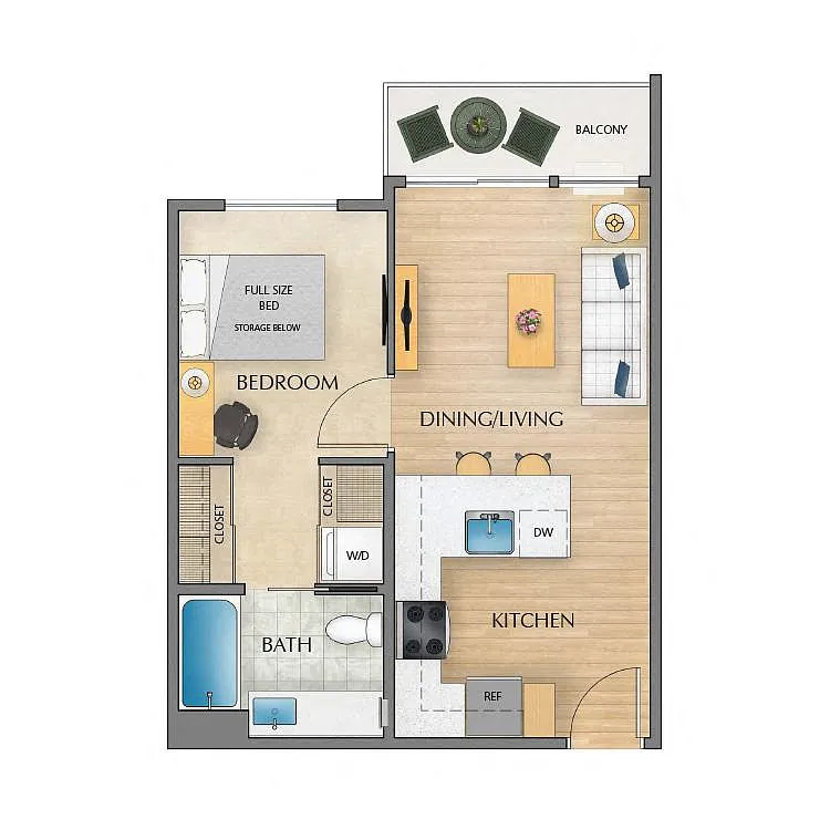Floor plan 1X1 C