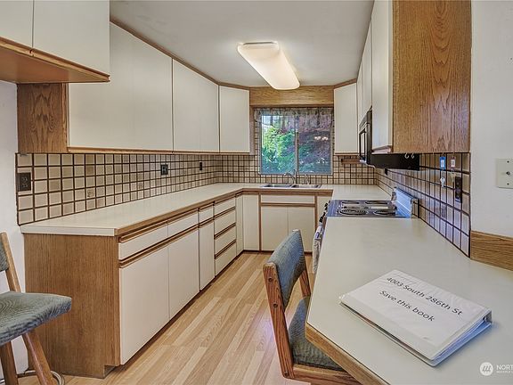 The kitchen has so much storage!>