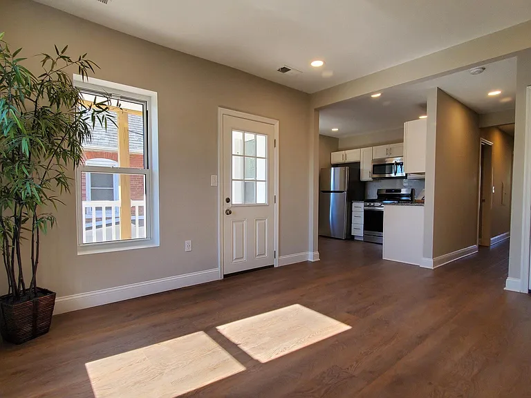 Living room next to the kitchen