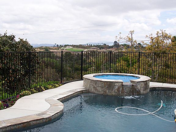 Solar heated pool and spa