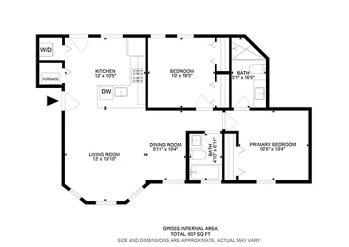 Floor plan Two Bedroom (Two Bathroom)