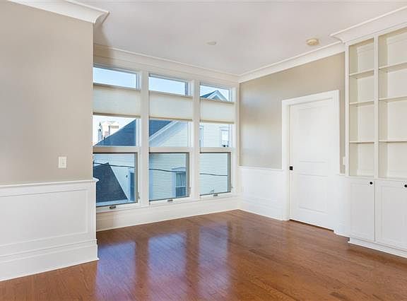 wall of windows in living room