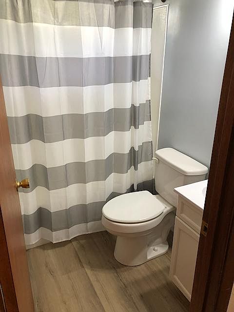 Bathroom with new LVP floor