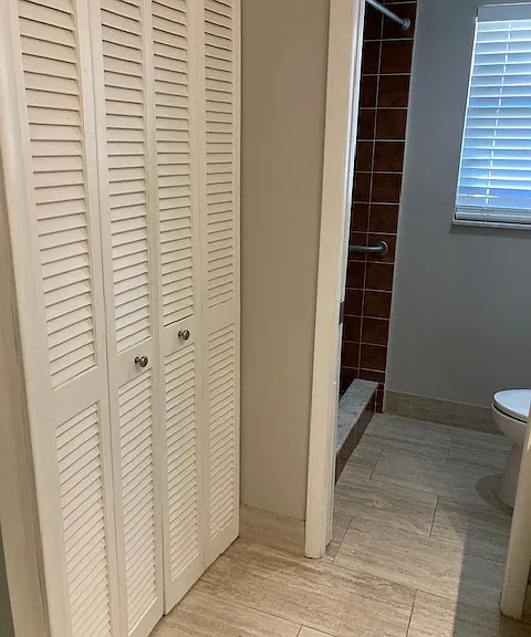 Plenty of storage in master bath