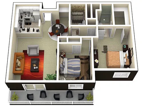 Floor plan 2 Bedroom