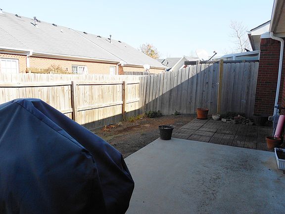 privacy fenced back yard