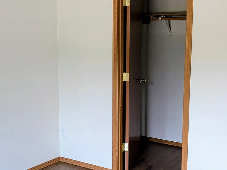 Master bedroom has a walk-in closet.