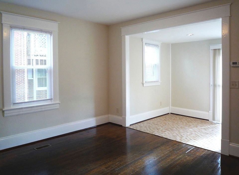 View from living room into kitchen/deck door