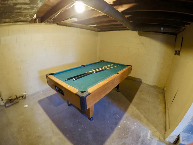 Pool table is no longer present.