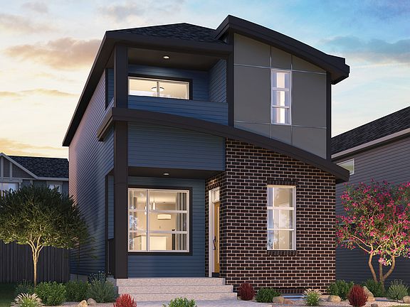 Exterior rendering of the Belvedere 4 Contemporary by Brookfield Residential in Calgary.