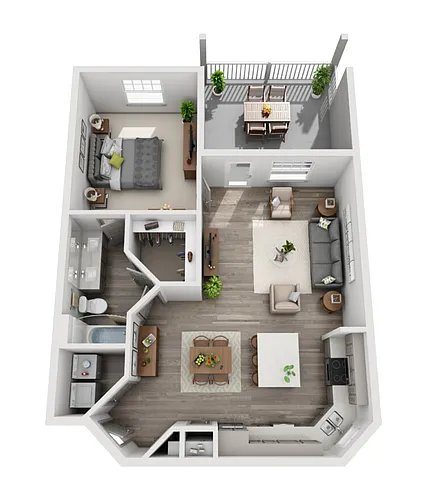 Floor plan 1 Bed/1 Bath