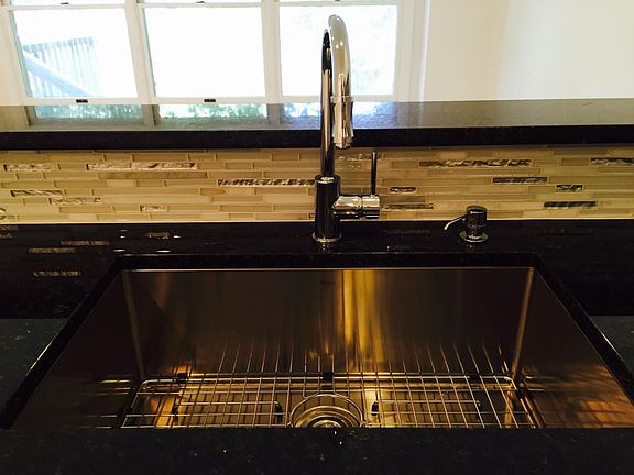 Deep stainless steel sink