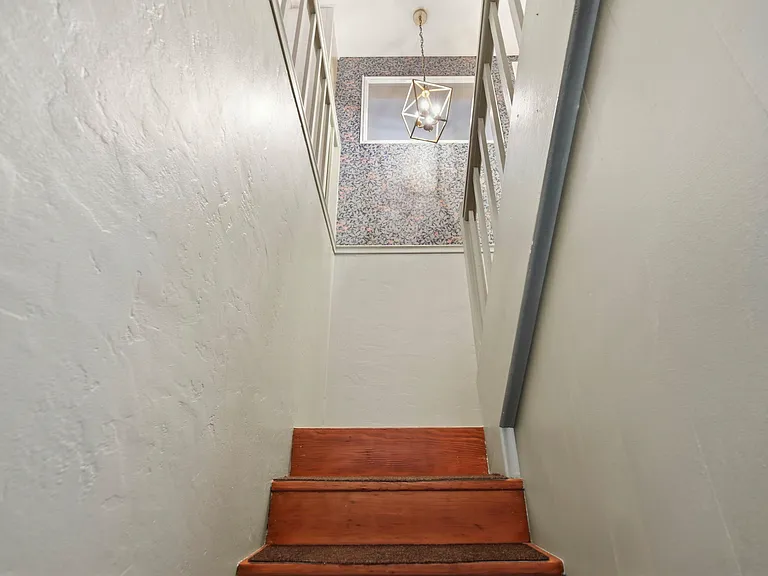 These are the stairs up to the top floor the master suite.