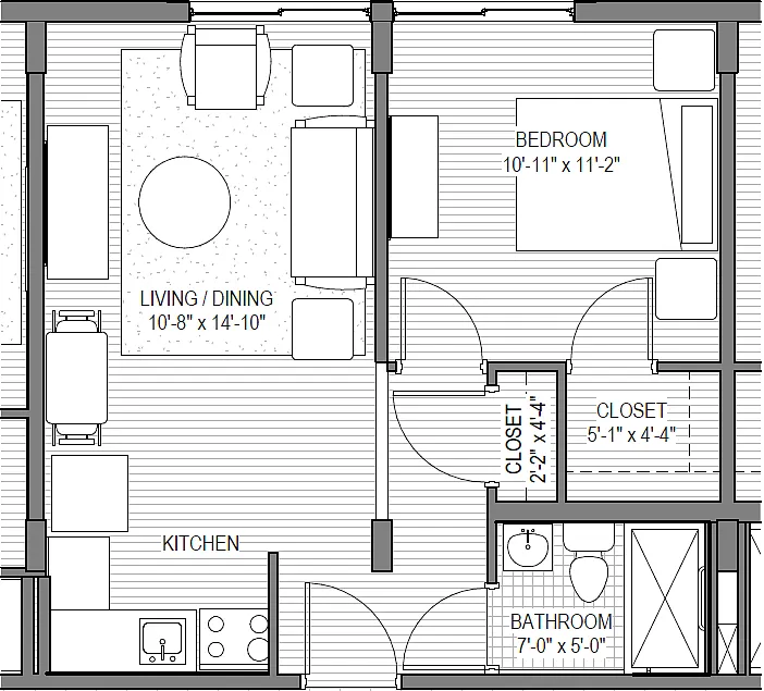 Floor plan 1 Bedroom