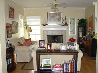 Living room - back, with fireplace