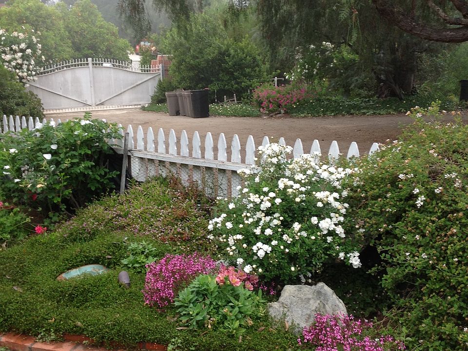 View from front landscape towards entry gate
