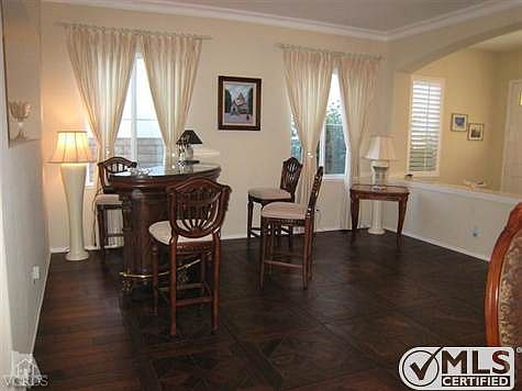 Living room, note crown molding.