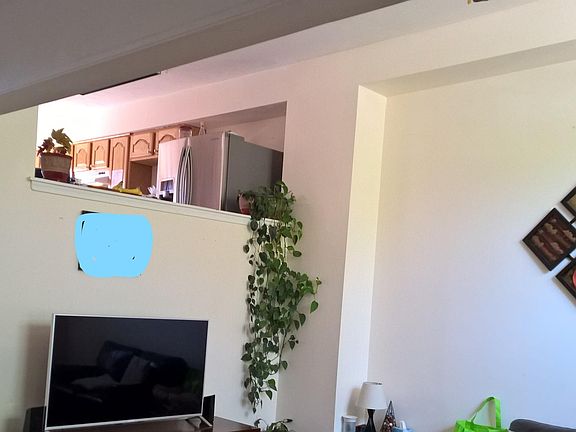 Kitchen overlooking living room