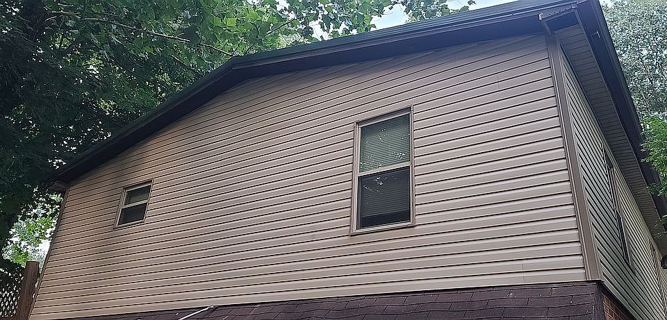 Above the garage.