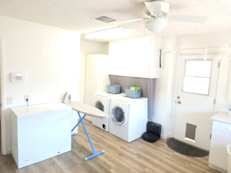 Laundry room and freezer