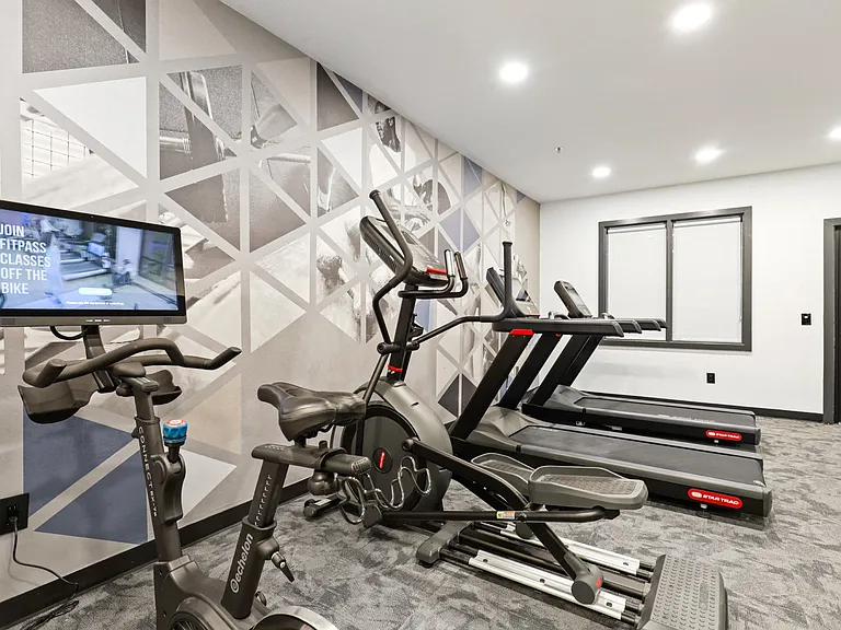Cardio equipment in the Fitness Center at Switchback on Platte Apartments in Littleton, CO