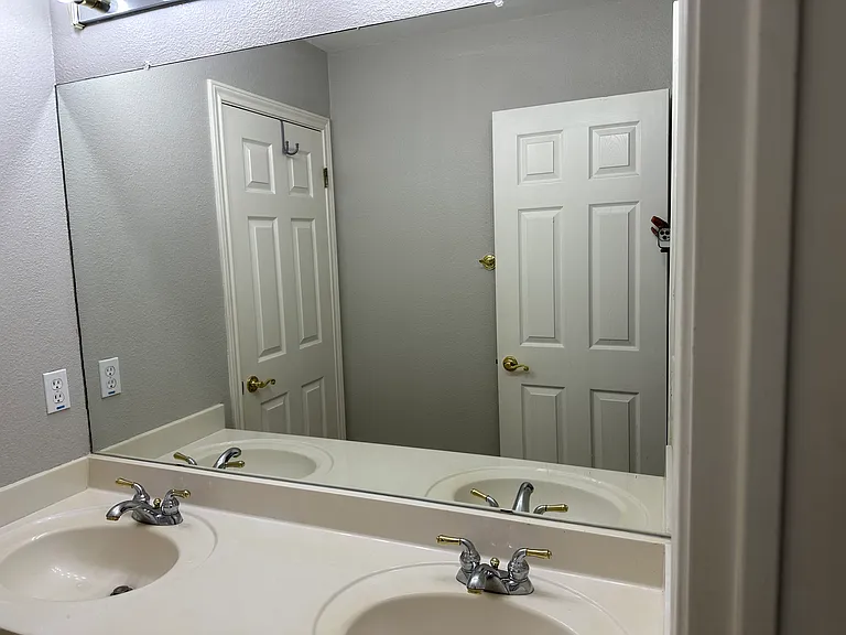 guest bathroom double sink