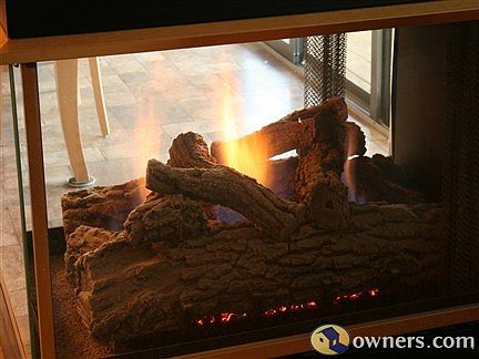 Fireplace Between Dining and LIving Rooms