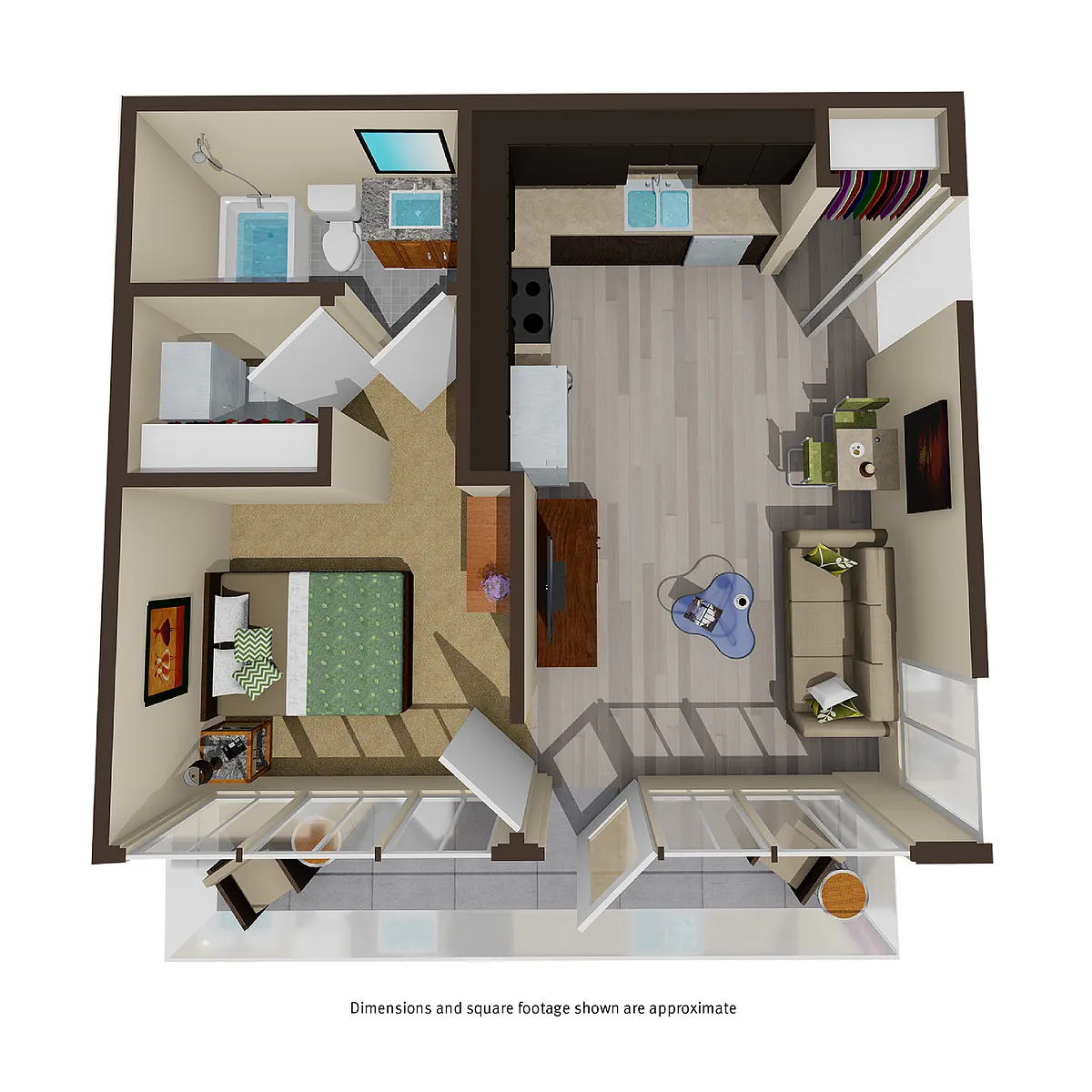 Floor plan 1BR/1BA - C