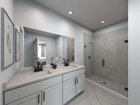 Rendering of the Oakhurst Floorplan Bathroom.