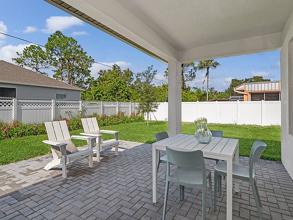 Covered patio for entertaining outdoors