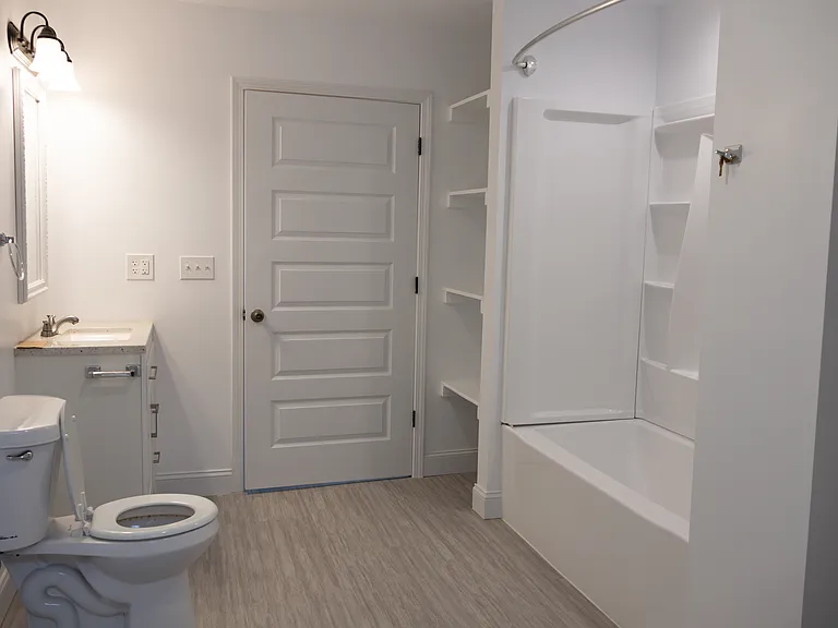 One of the bathrooms