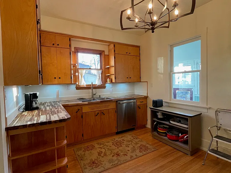 Warm and inviting kitchen.
