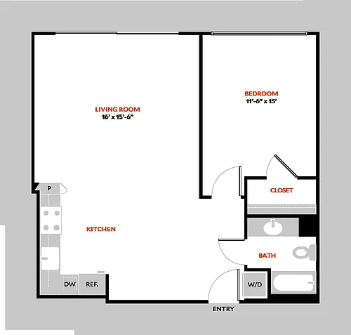 Floor plan Plan 1B