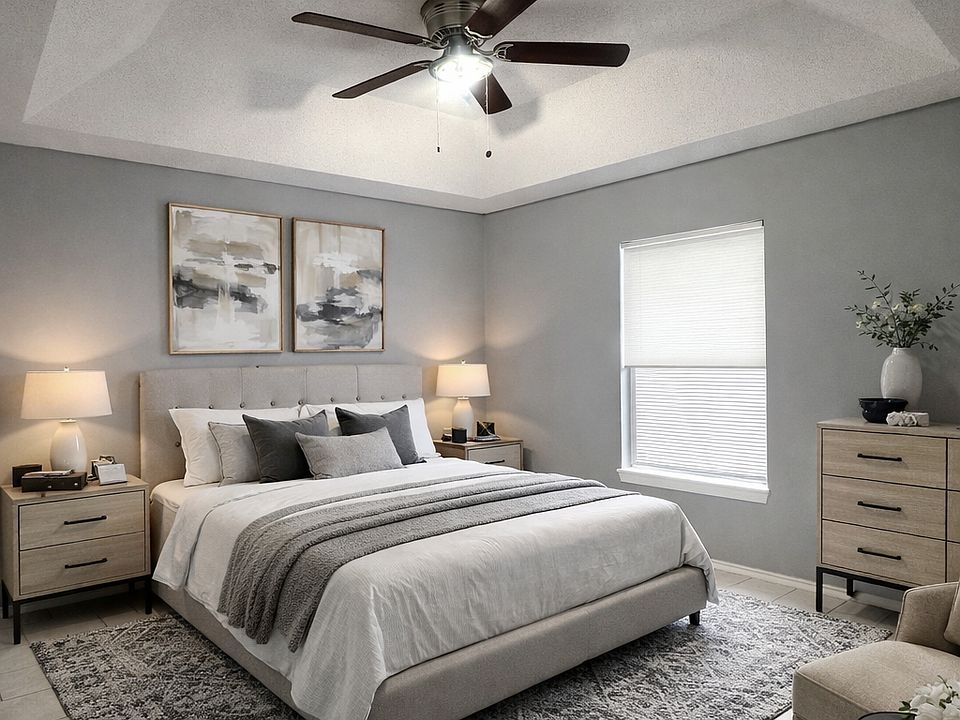 Bedroom- has AI Staging to show the room's potential.