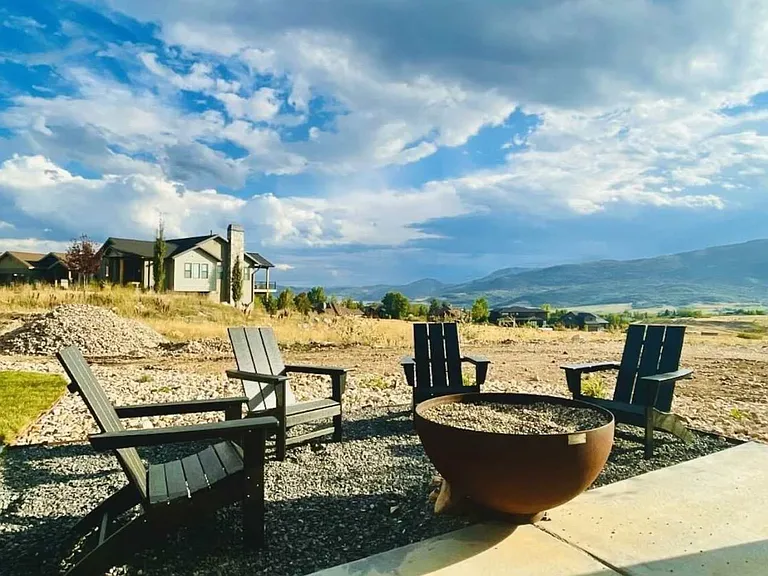 Outside gas fire pit
