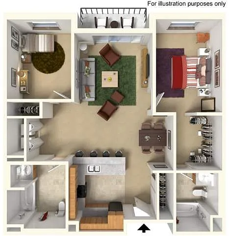 Floor plan Two Bedroom