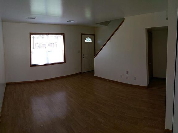 Living room view towards front door