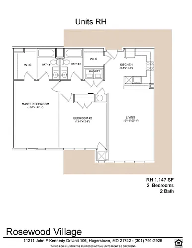 Floor plan 2 bed 2 bath RH