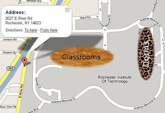 the absolute closest private residence to RIT