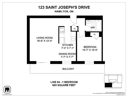 Floor plan Apartment - 1 Bedroom