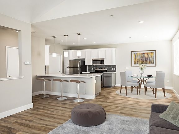 Open floor plans with modern finishes