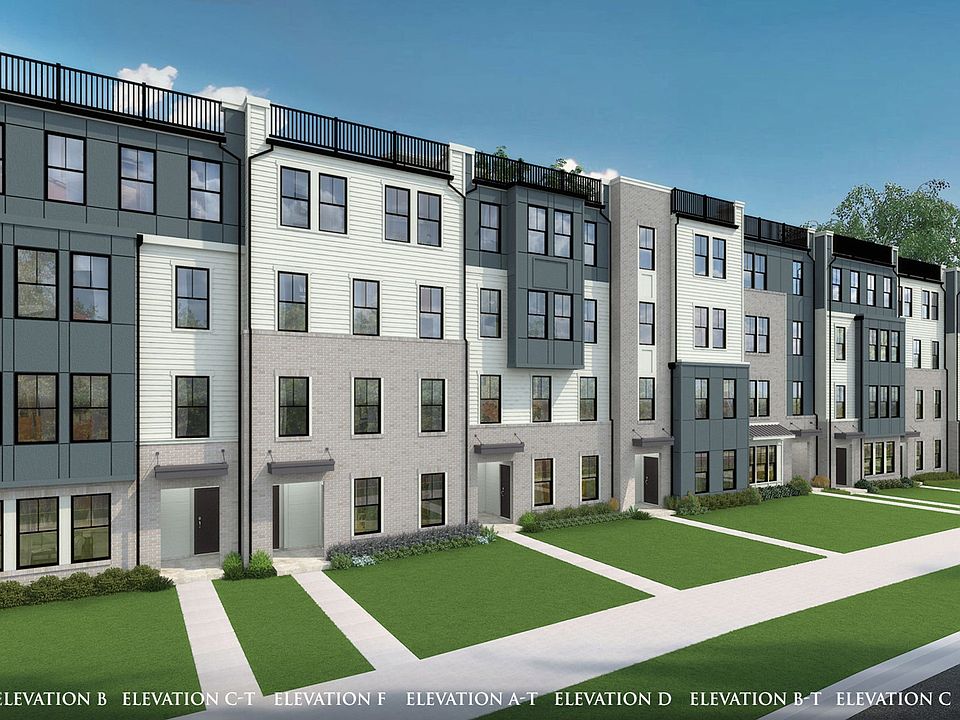 Exterior View of the Clarendon 2-Level Condo with a 1-Car Garage located in Loudoun County