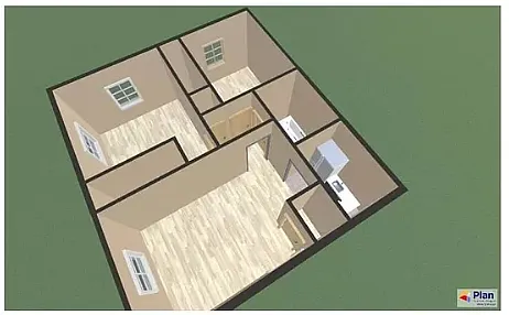 Floor plan 2 Bedroom 1 Bathroom