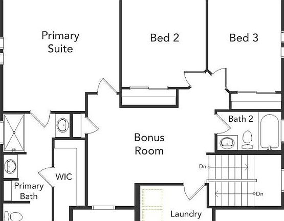 Layout of Dalton second floor level