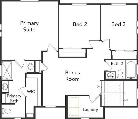 Layout of Dalton second floor level