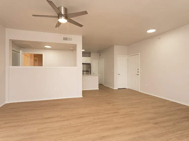 living room with hard surface flooring