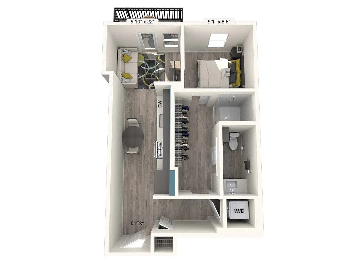 Floor plan AM3V-FinishII-551sf