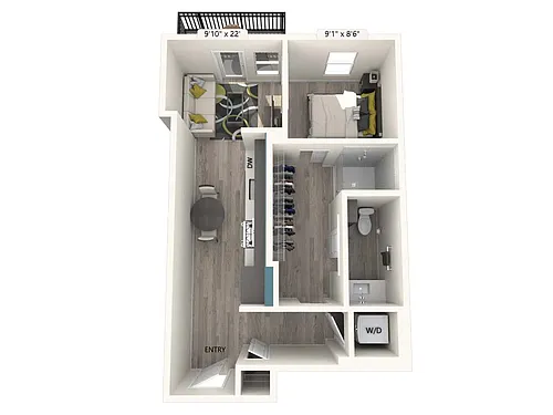 Floor plan AM3V-FinishII-551sf