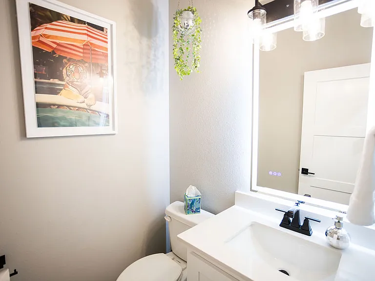 Downstairs powder room